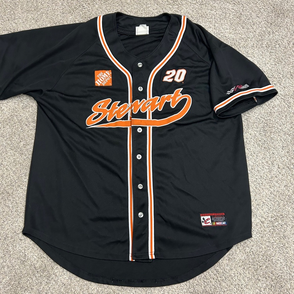 Chase Authentics Tony Stewart Baseball Jersey XL Home Depot NASCAR Racing
